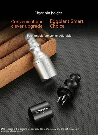 Multifunctional Cigar Pin Holder and Hole Punch