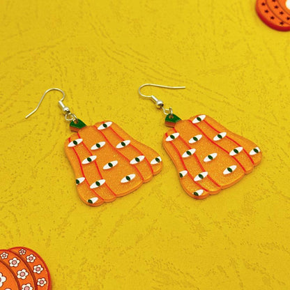 Halloween Day Ornament Colorful Ghost Eyes Funny Acrylic Earrings For Women