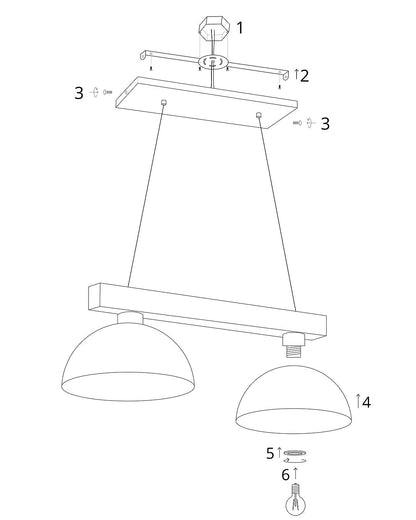 Oslo White Scandinavian Minimalist Pendant Light Fixture for Kitchen & Dining