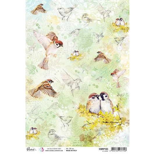 Ciao Bella Rice Paper A4 Le Jaune