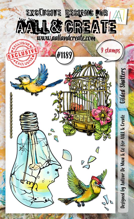 AALL and Create - A6 Stamp Set - Gilded Shatters