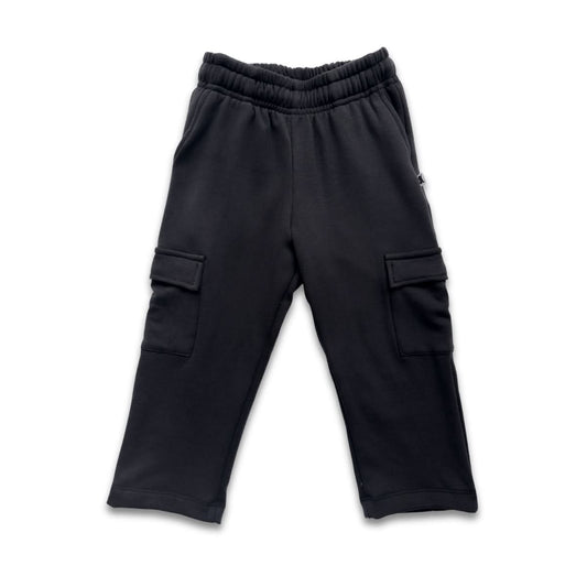 Youth Bamboo Fleece Cargo Pants | Black