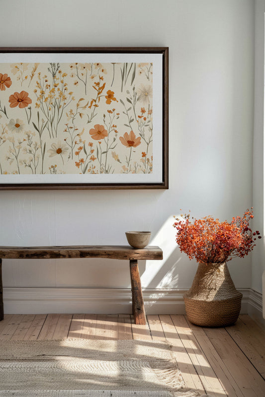 JARDIN D'AUTOMNE, Œuvre sur toile tendue