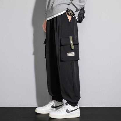 Plus Size Men's Workwear Bag Fall Loose Tappered Cargo Pant trouser