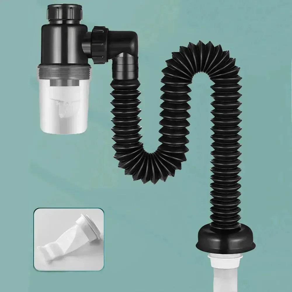 Ensemble de tuyaux d'évacuation rétractables pour évier de cuisine et salle de bain universel, tuyau d'évacuation des eaux usées, égouttoir de lavabo, raccords de plomberie.