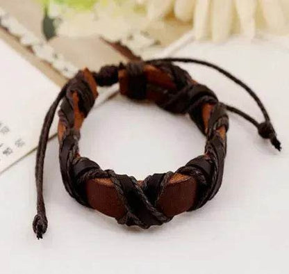 Asgard Crafted Leather Nordic Arm Bracelet for men