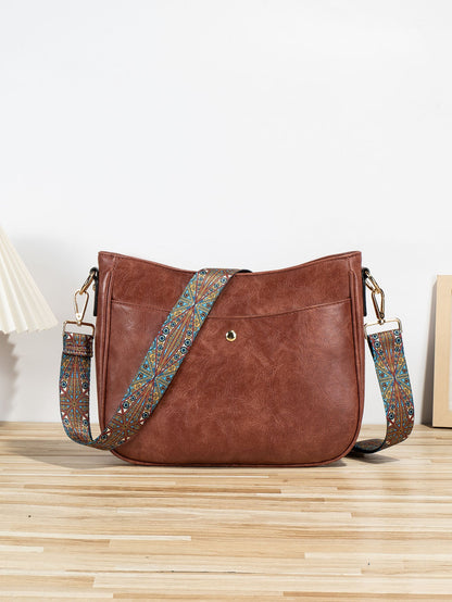 Women's Simple Crossbody Bag – PU Leather Shoulder Purse for Everyday Use