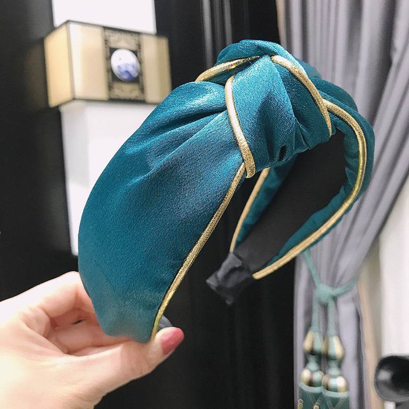 Bandeau turban à nœud supérieur pour femme