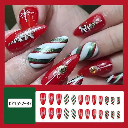 24pcs Christmas False Nail Decal stickers