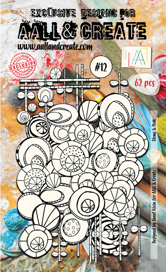 AALL and Create Ephemera - 012 - Stems & Pods - White