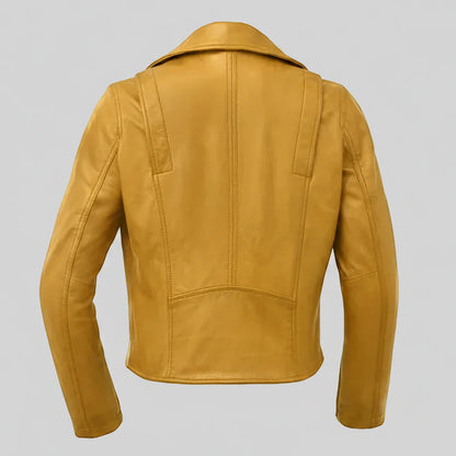 Women’s Lightweight Leather Fashion Jacket | Soft Naked Cowhide Casual Moto Style