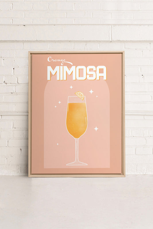 ORANGE MIMOSA, Stretched canvas artwork