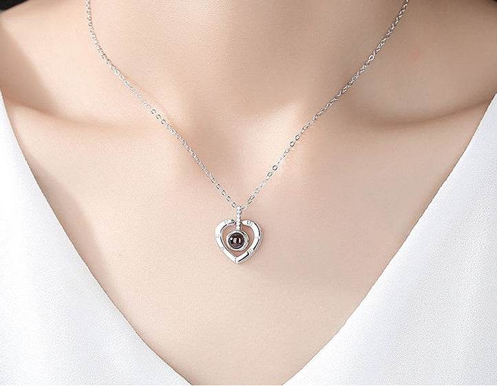 Subloom   Heart 100 I Love You Necklace