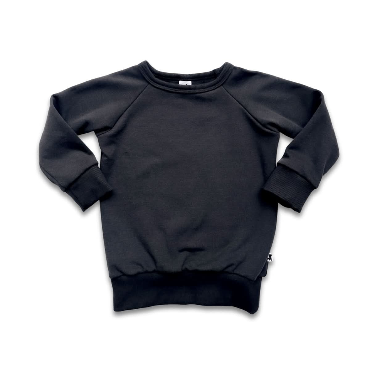 Youth Bamboo Fleece Raglan Pullover | Black
