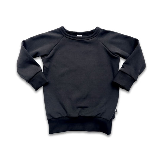 Youth Bamboo Fleece Raglan Pullover | Black