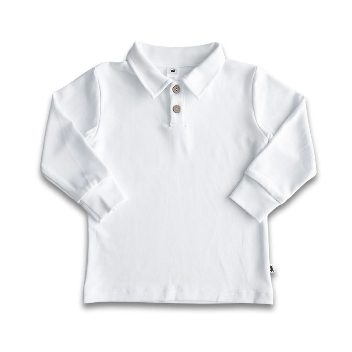 Youth Bamboo Rugby Style Shirt | White