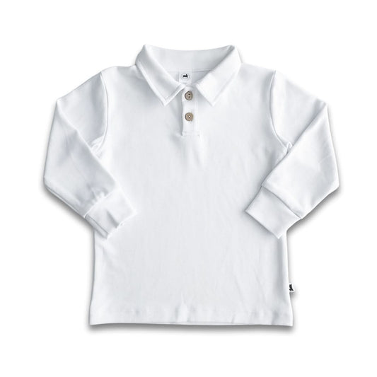 Kids' Bamboo Rugby Style Shirt | White