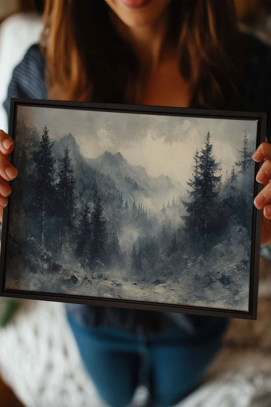 MYSTIC HIGHLANDS, Stretched canvas print
