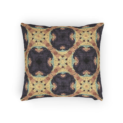 Geometric Mosaic Pattern Woven Pillow | Boho Tile Throw Cushion