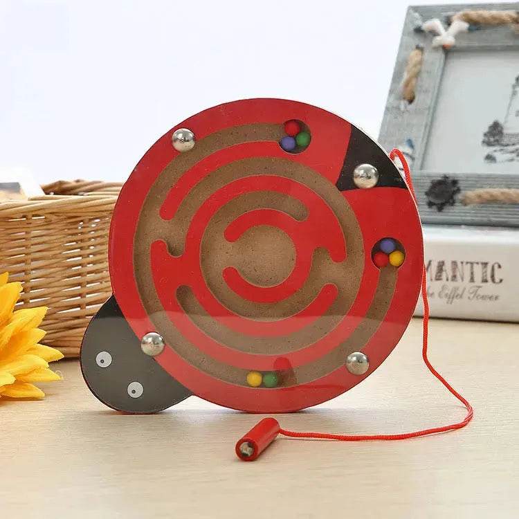 Jouet Labyrinthe Magnétique pour Enfants, Jeu de Puzzle en Bois pour Enfants, Jouet Éducatif Précoce en Bois Casse-tête, Planche à Puzzles Intellectuels