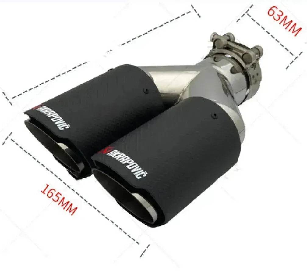 Y Model Compatible For Remus Exhaust  Pipe Tip Muffler Tips Carbon Fiber Stainless Steel Dual Outlet Tails Throat Rear Nozzle