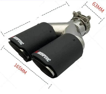 Y Model Compatible For Remus Exhaust  Pipe Tip Muffler Tips Carbon Fiber Stainless Steel Dual Outlet Tails Throat Rear Nozzle