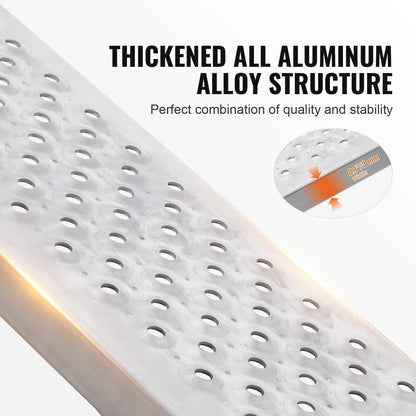 47.2 X 8.5 Aluminum Ramps 880 LBS Capacity Loading Ramps 2PCS