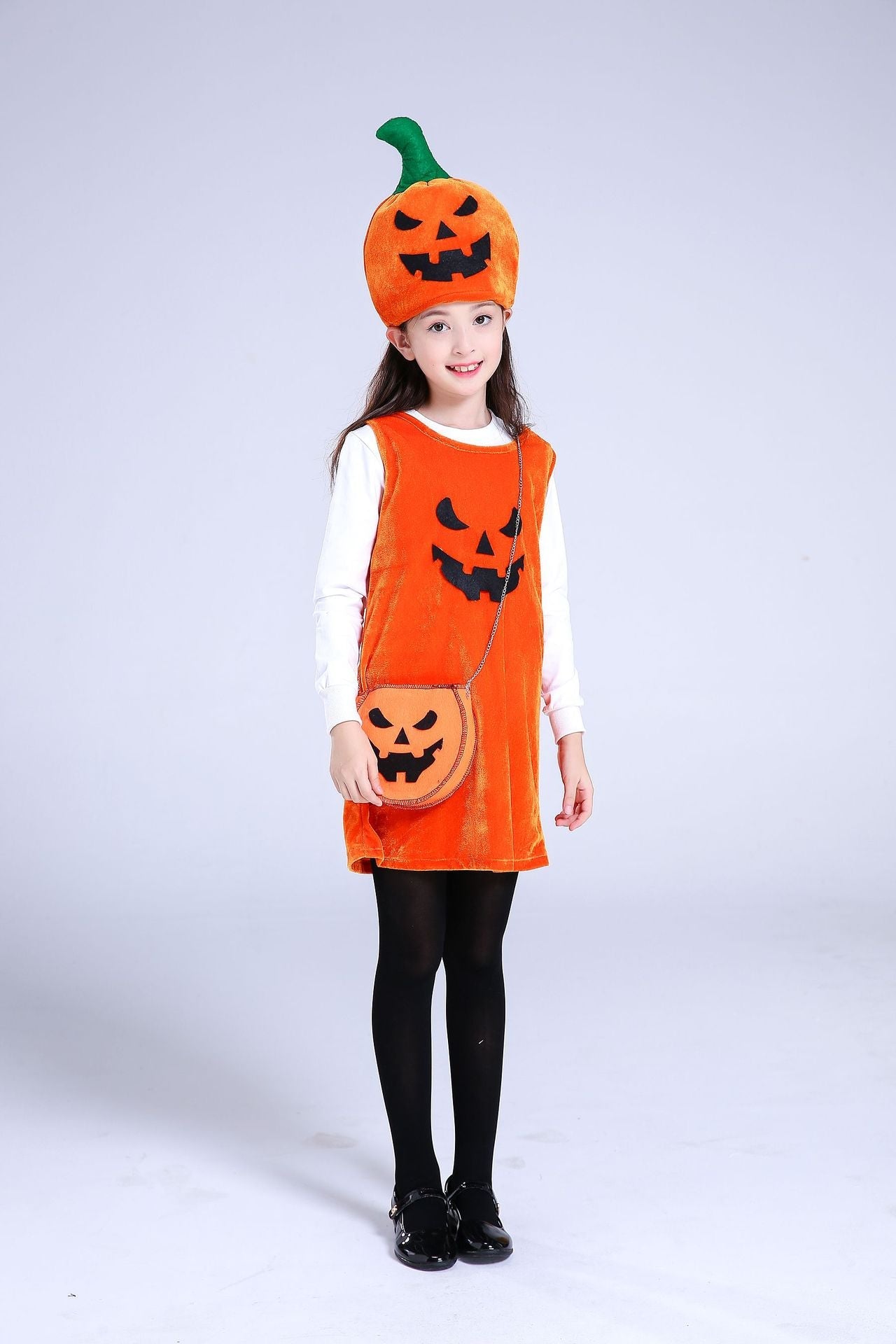 Girls Halloween Dance Costume – Pumpkin Dress Outfit for Kids Party Performance