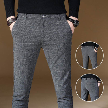 Fashion High Quality Men Spring Autumn Slim fit straight Trouser