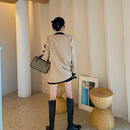 Stitching fashionable Street Blazer suit for women