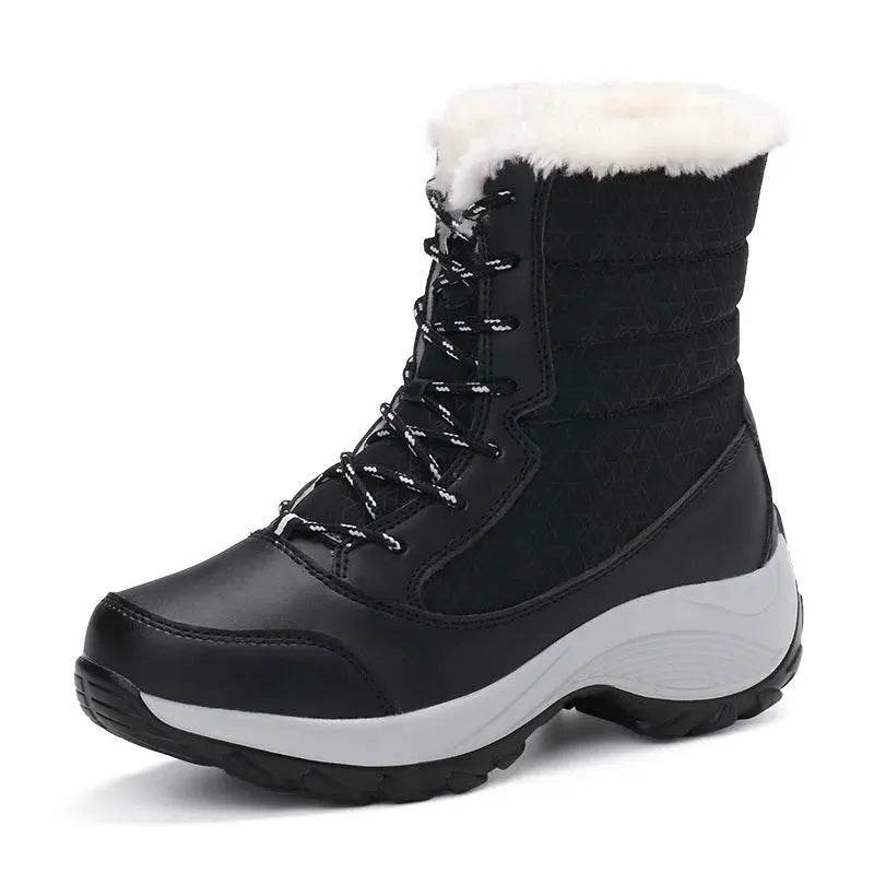 Women’s Winter Snow Boots, Waterproof High Ankle, Warm Plush Lined