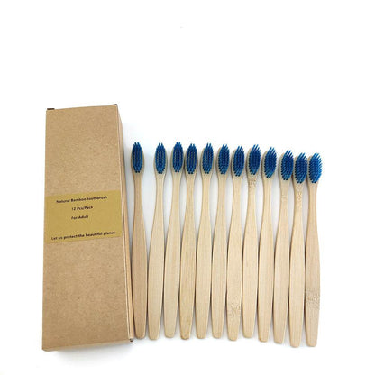 Eco friendly 12 Bamboo toothbrushes