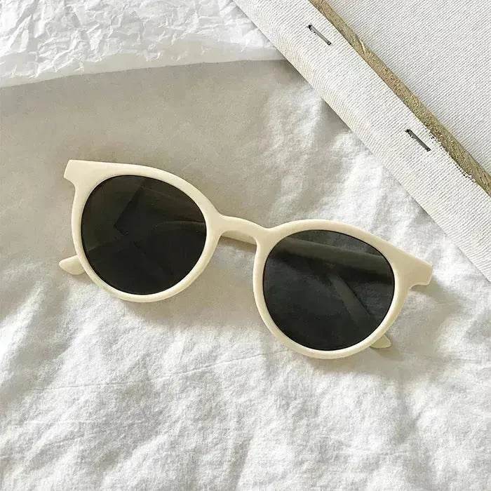 Unisex sunglasses round frame Glass UV400