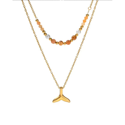 By The Sea Double Beaded Necklace