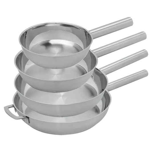 COMBEKK | Set de 4 poêles en acier inoxydable