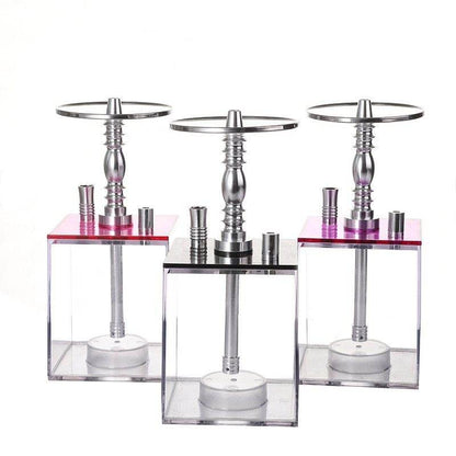 Arabic hookah with light full set of acrylic LED square pot