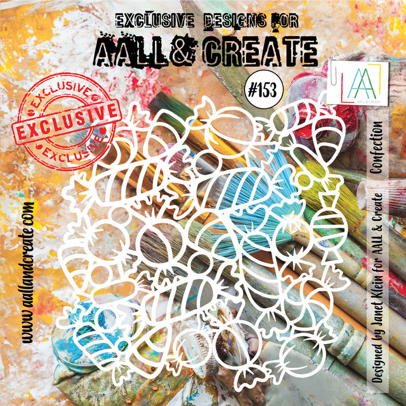 AALL and Create #153 - 6"x6" Stencil - Confection