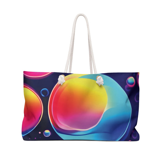 Sac de voyage abstrait bulles néon | Sphères dégradées colorées | Sac de voyage maman