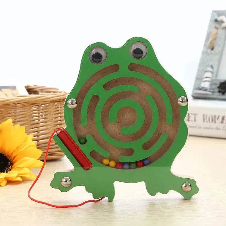 Jouet Labyrinthe Magnétique pour Enfants, Jeu de Puzzle en Bois pour Enfants, Jouet Éducatif Précoce en Bois Casse-tête, Planche à Puzzles Intellectuels