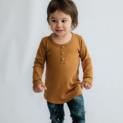 Baby/Kids' Bamboo Long Sleeve Henley | Sage