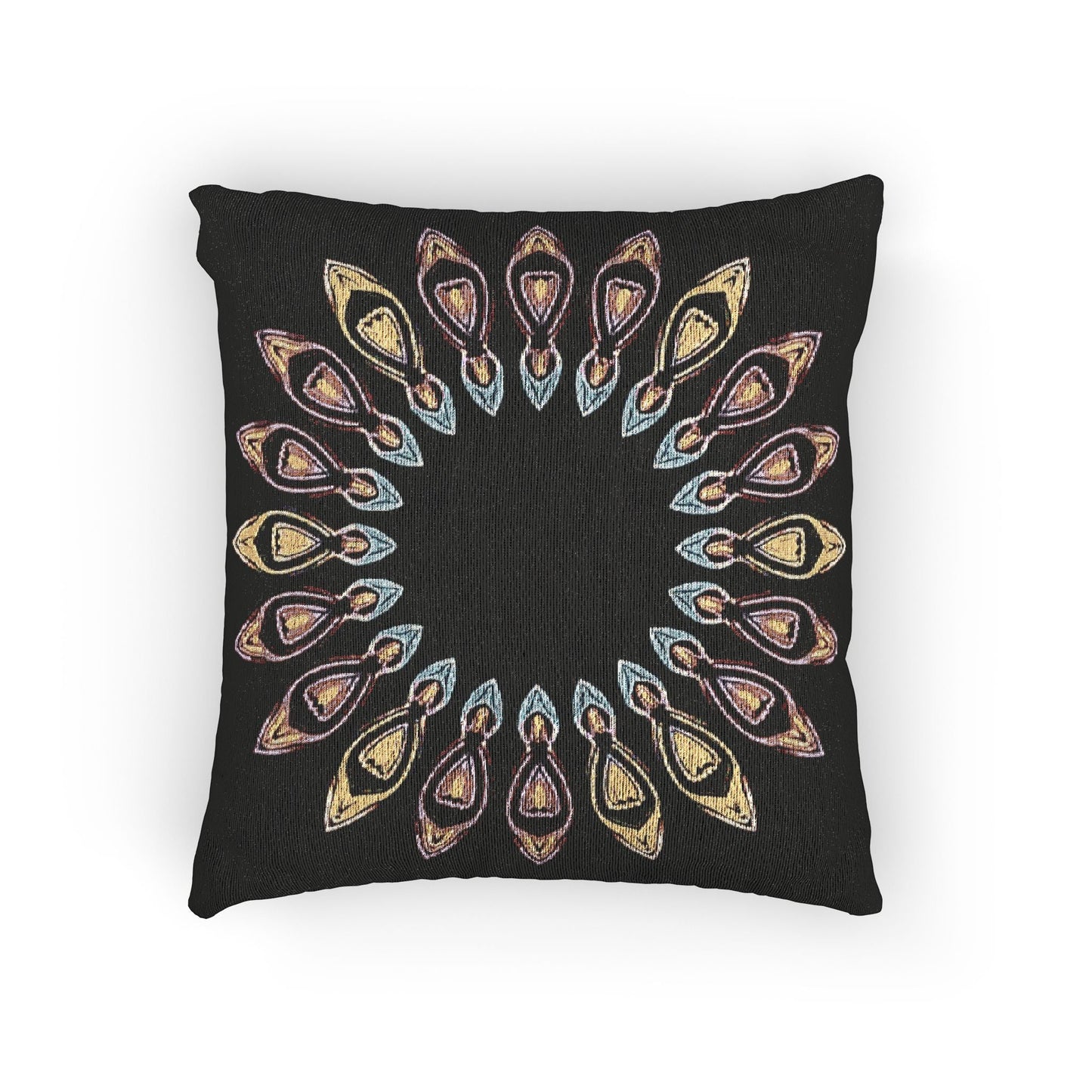Geometric Pattern Woven Pillow | Decorative Throw Cushion