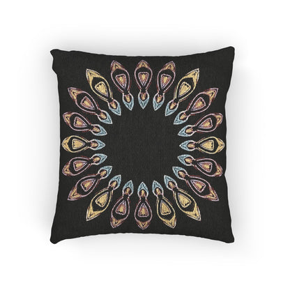 Geometric Pattern Woven Pillow | Decorative Throw Cushion