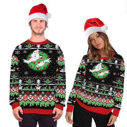 Ugly Funny Christmas print Knit Couple sweater