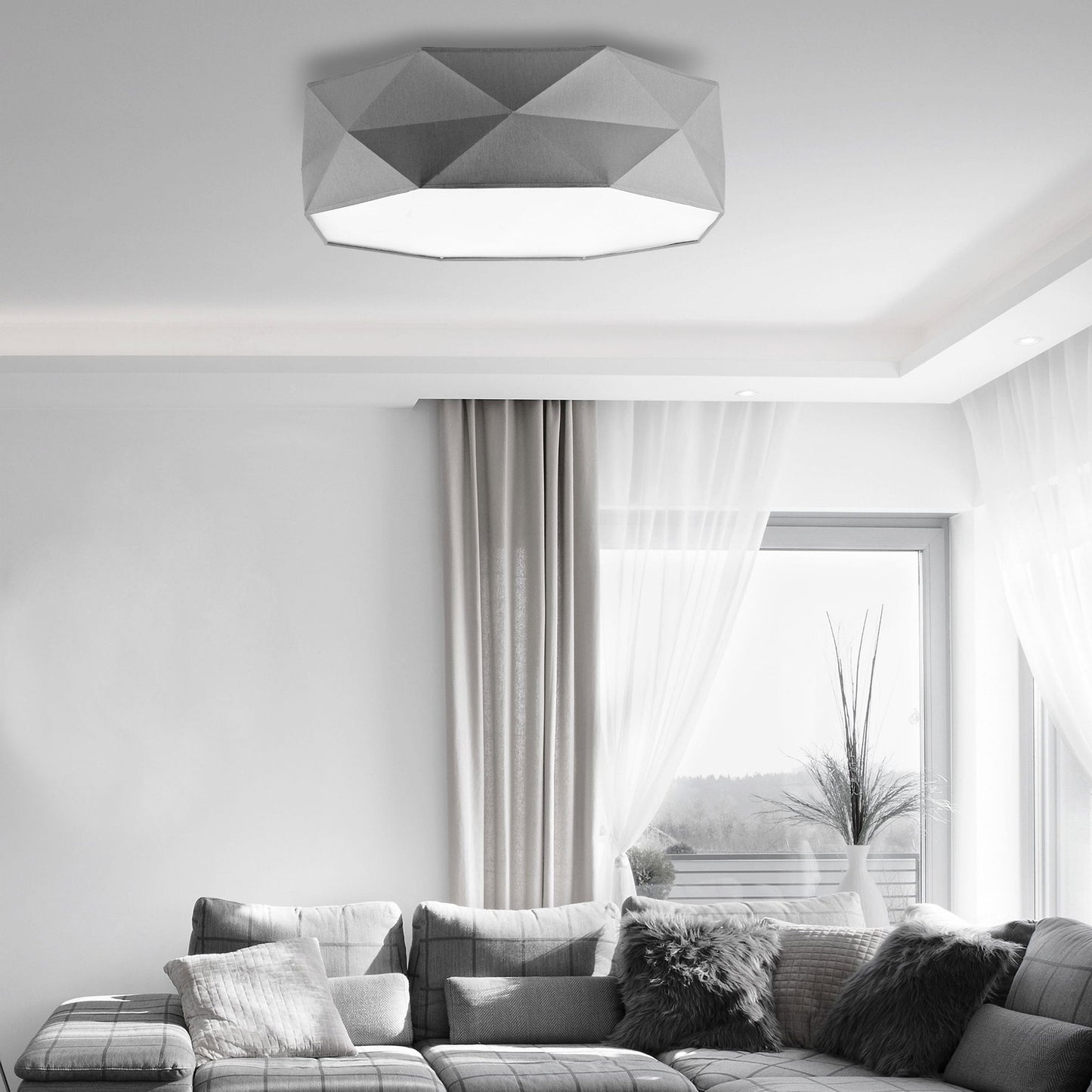 KANTOOR Gray Modern Flush Mount Light   (Clearance)