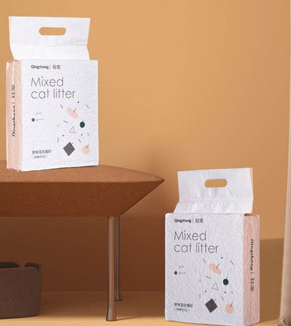 Litière pour chat Tofu Œuf Cent Ans Mélangé pour animaux légers