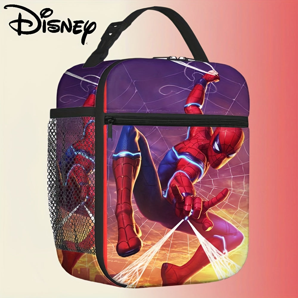 Disney Marvel Spider-Man Insulated Lunch Bag - Portable & Durable Nylon, Perfect For Work, School, Outdoor Camping | Keeps Food Fresh Or Cold