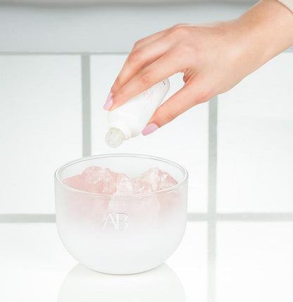 Coupe parfumée en cristal de quartz rose avec senteur Bois de Santal et Amour Nourrissant par Aromabotanical