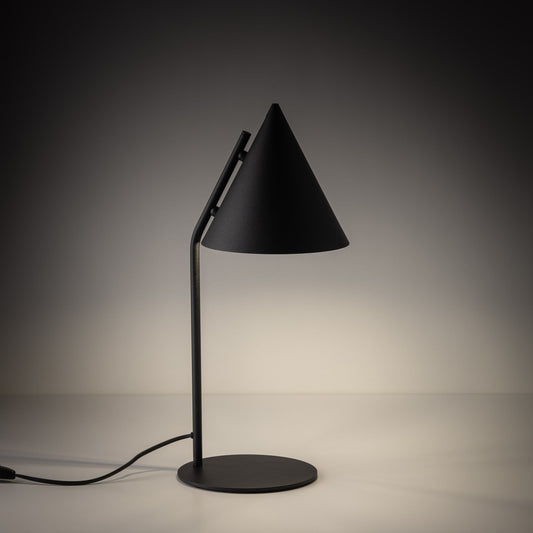 Lampe de chevet CONO noire moderne minimaliste