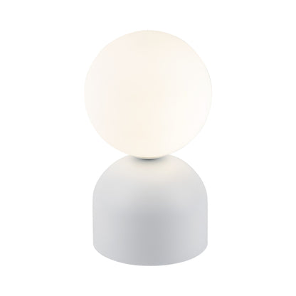 Miki Modern Glass Globe Table Lamp for Bedroom Nightstand, Living Room & Ambient Accent Lighting