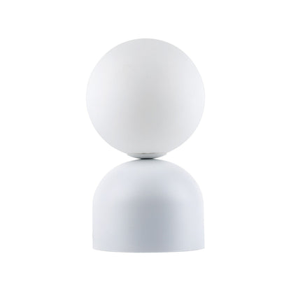 Miki Modern Glass Globe Table Lamp for Bedroom Nightstand, Living Room & Ambient Accent Lighting